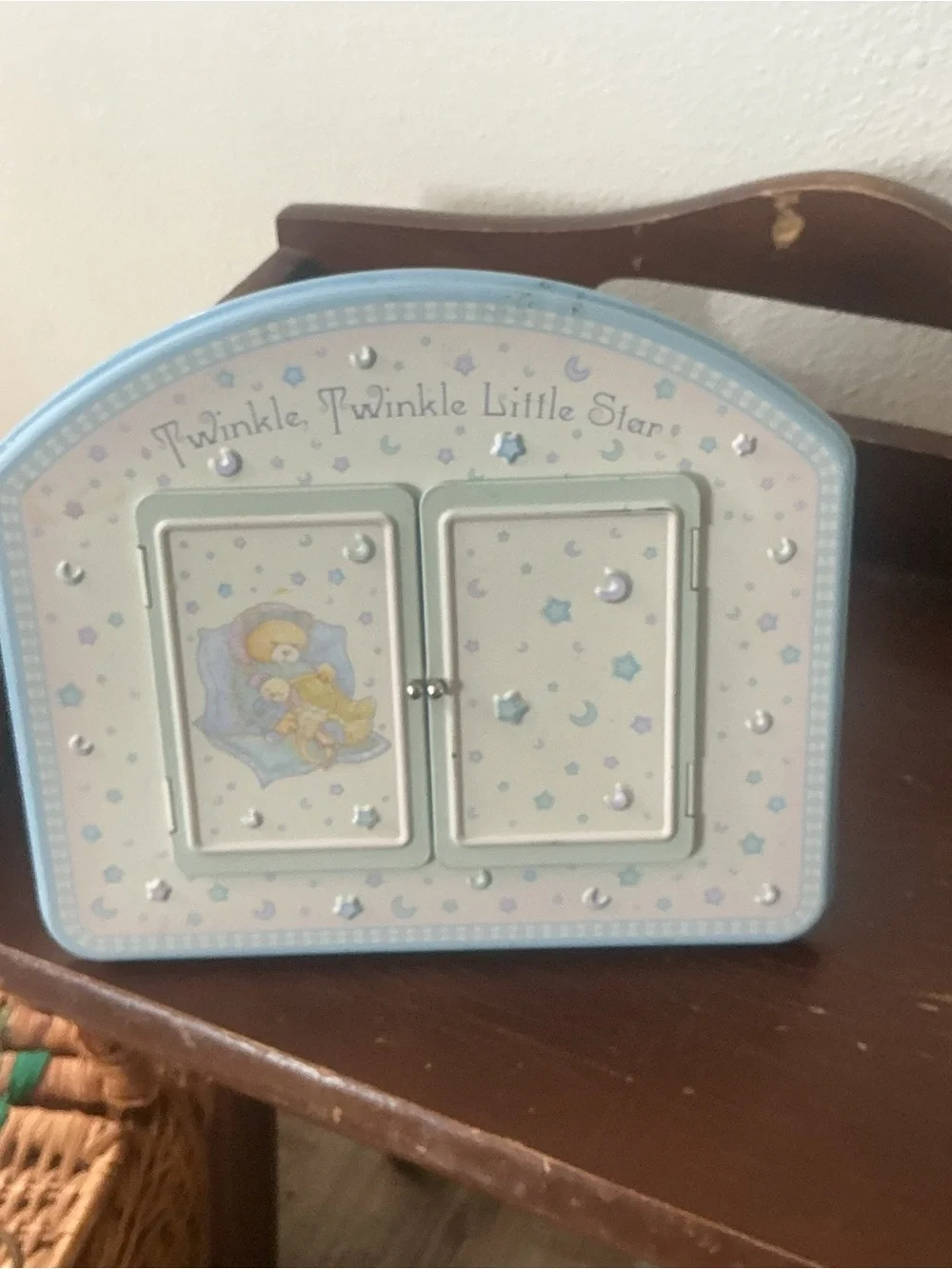 Vintage Twinkle Twinkle Little Star Blue Nursery picture frame Eden toys rare - Picture 9 of 14